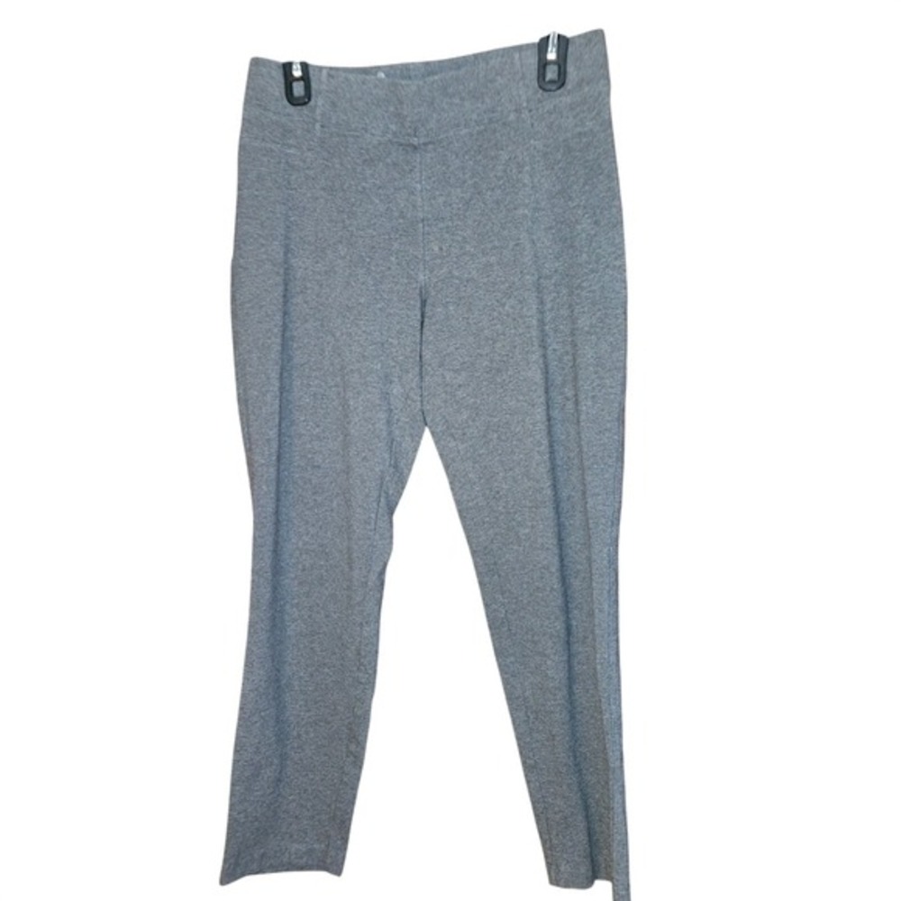 Talbots Petite MP Straight Leg Knit Pants Charcoal Gray Heather Pull On VN5056